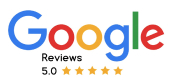 Logo Google wraz z oceną w postaci gwiazdek